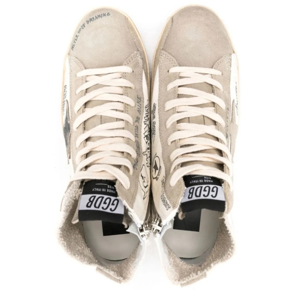 Golden GooseFrancy Journey-print high-top sneakers - Picture 4 of 9